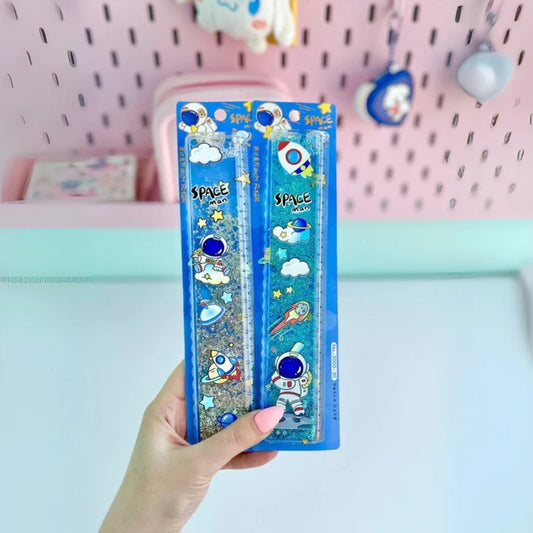 Astronaut Space Boy Glitter Water - Ruler