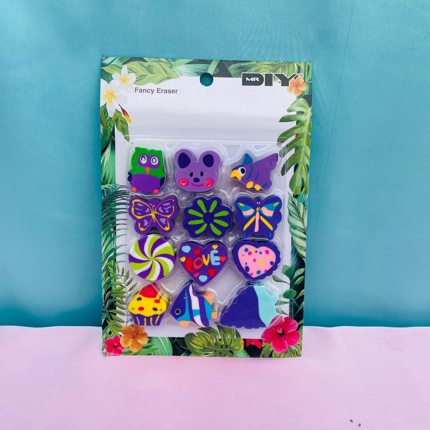 BUTTERFLY ERASER - SET OF 12