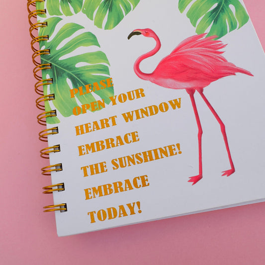 Embrace Sunshine Gold Foiled Spiral - Notebook / Journal