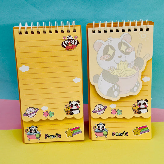 Panda Foiled Spiral - Notepad