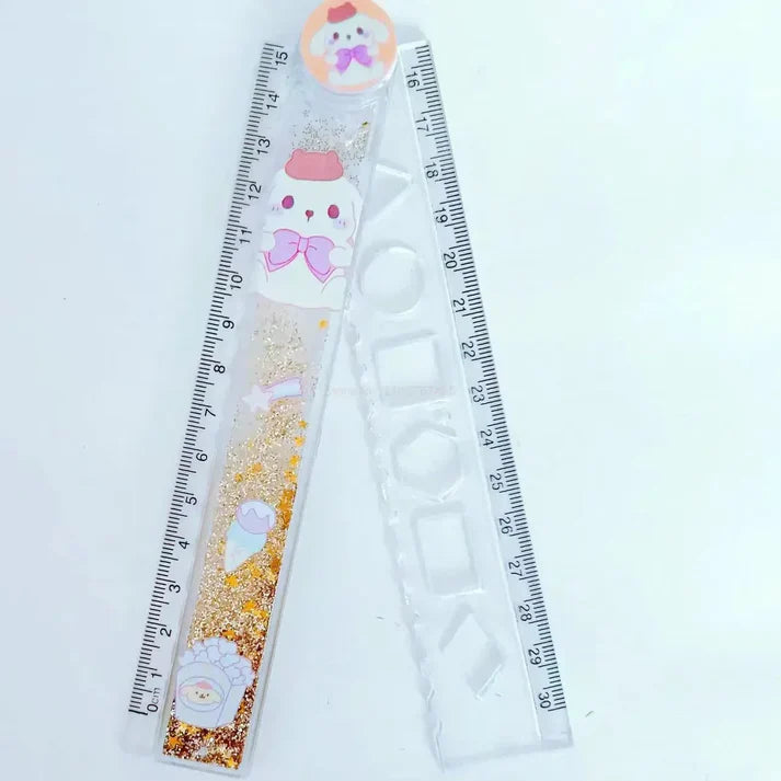 Kuromi Glittery & Shape - Ruler