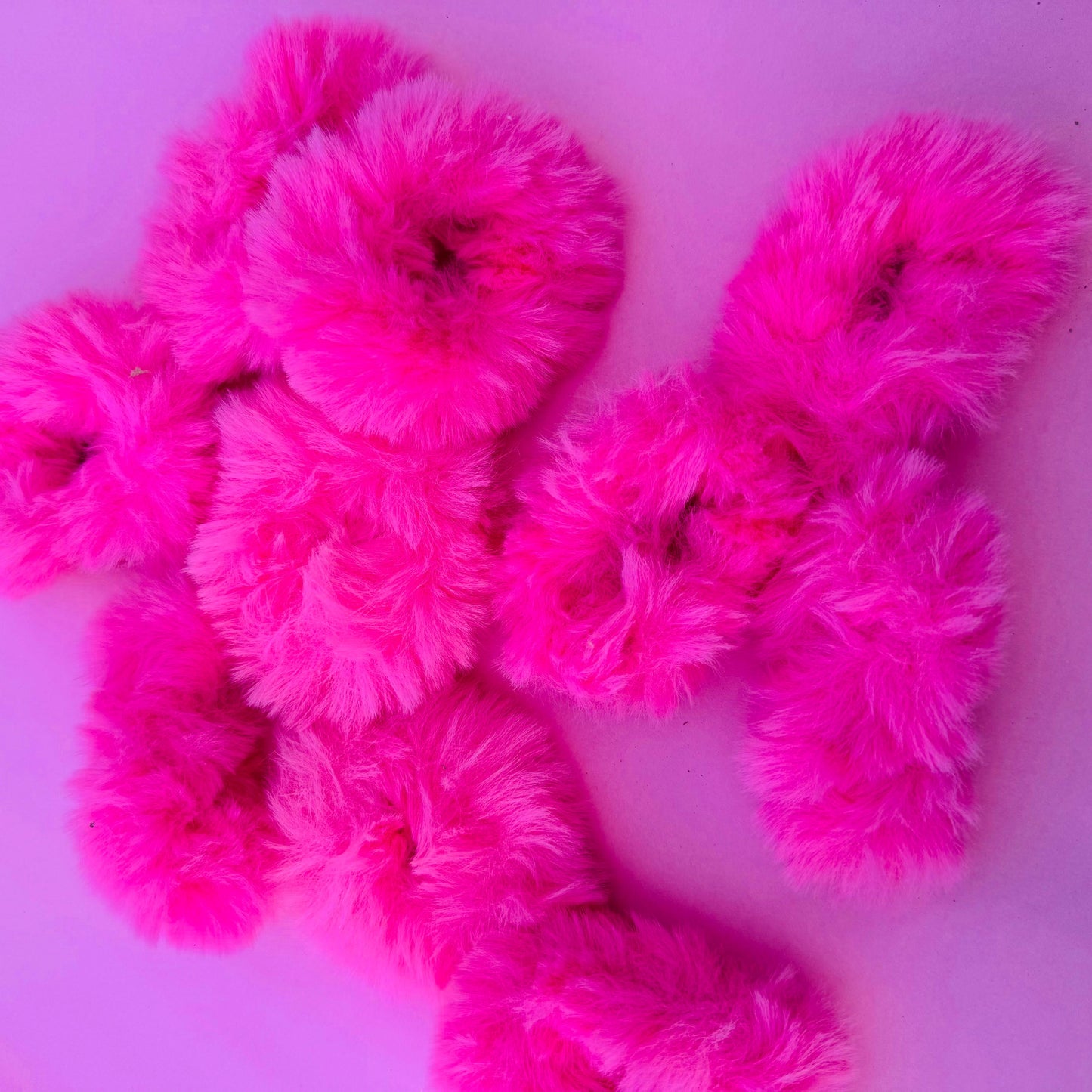 Fuzzy Hot Pink - Scrunchie