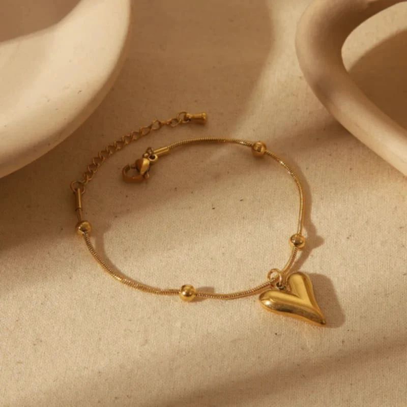 Stainless Steel Heart - Bracelet