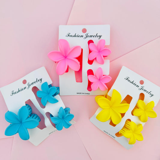 Lotus Matte Hair Claws - Set of 3