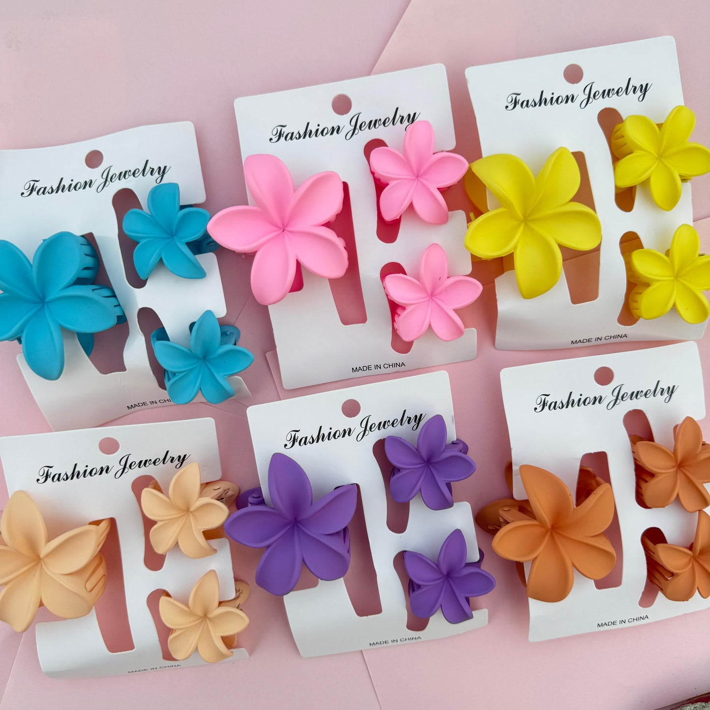 Lotus Matte Hair Claws - Set of 3