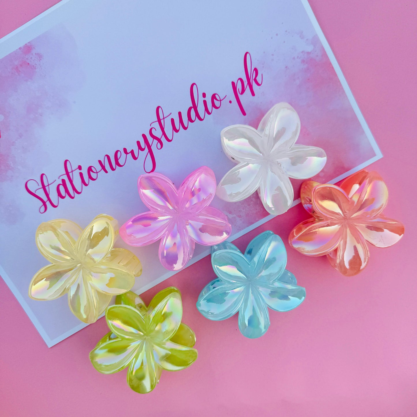 Holographic Lotus - Hair Claw (Large)