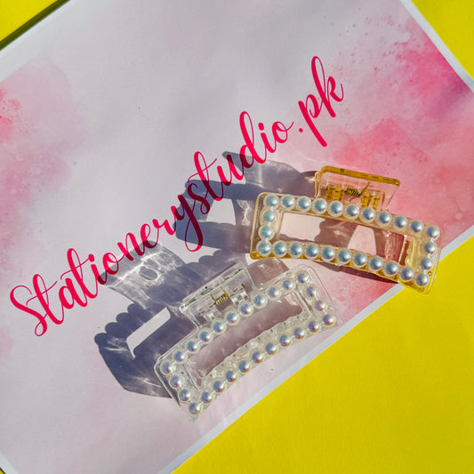 Pearl Rectangular - Hair Claw
