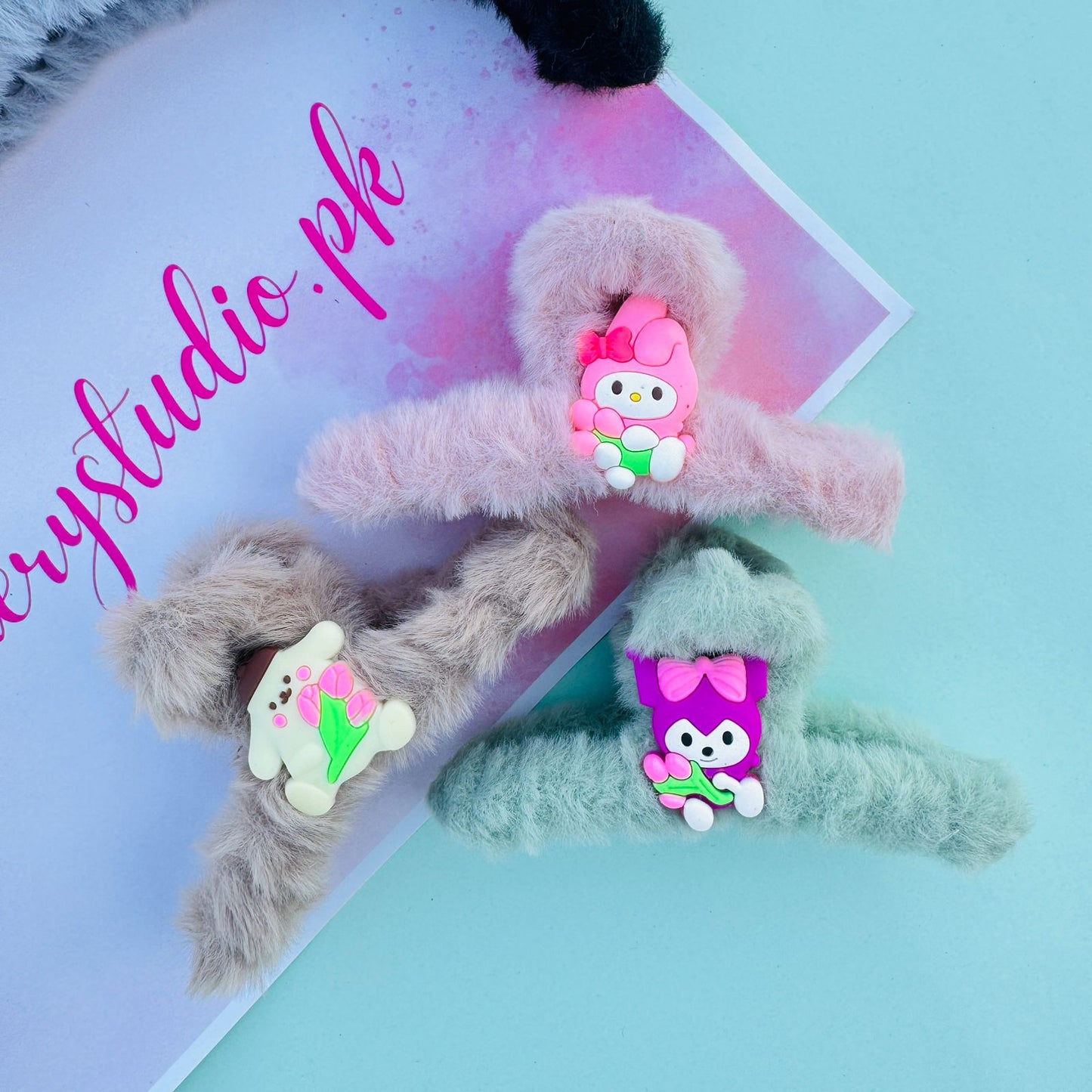 Kuromi Fluffy - Hair Claw (Style 2)