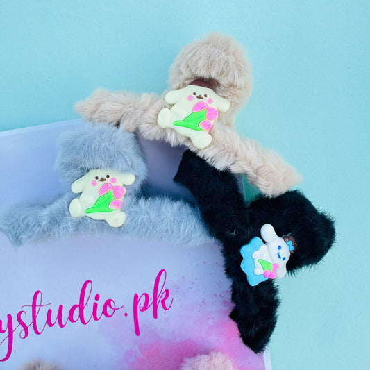 Kuromi Fluffy - Hair Claw (Style 2)