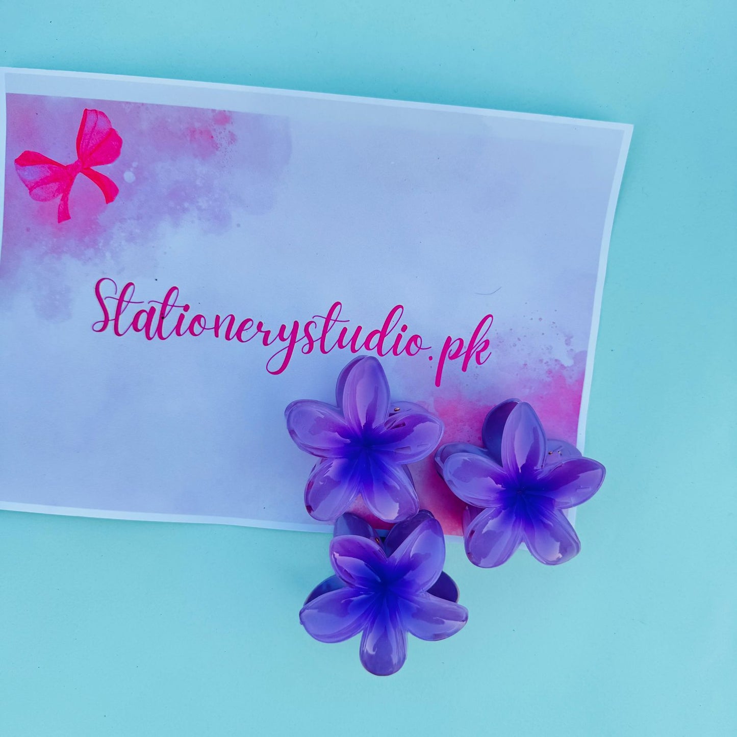 Large Lotus - Hair Claw (Purple)