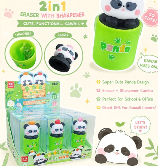 Panda Eraser & Sharpener