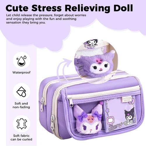 Kuromi Canvas Plushie Toy - Pouch