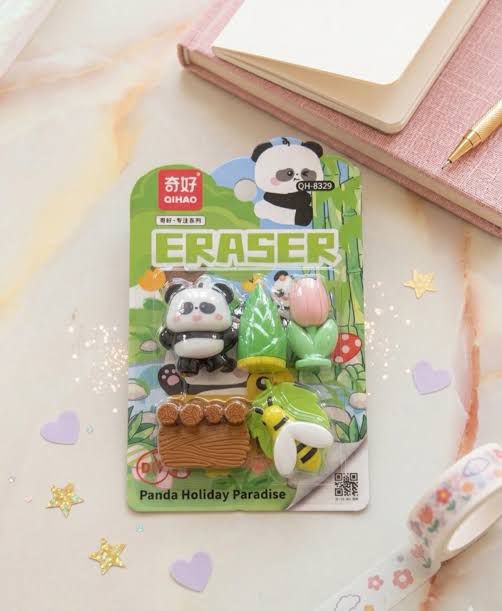 Panda - Eraser Set