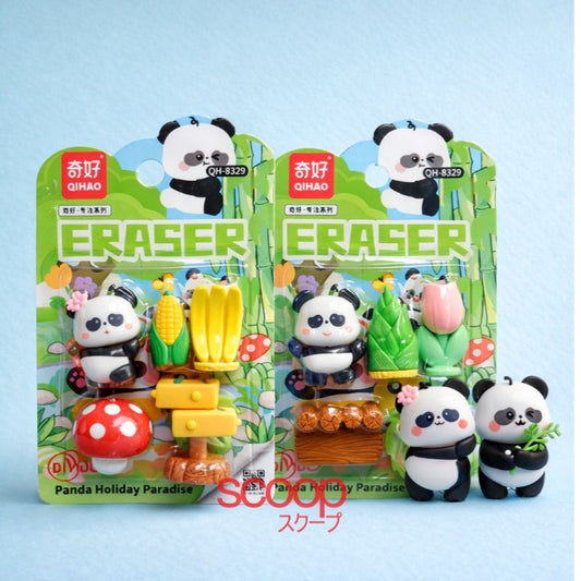 Panda - Eraser Set