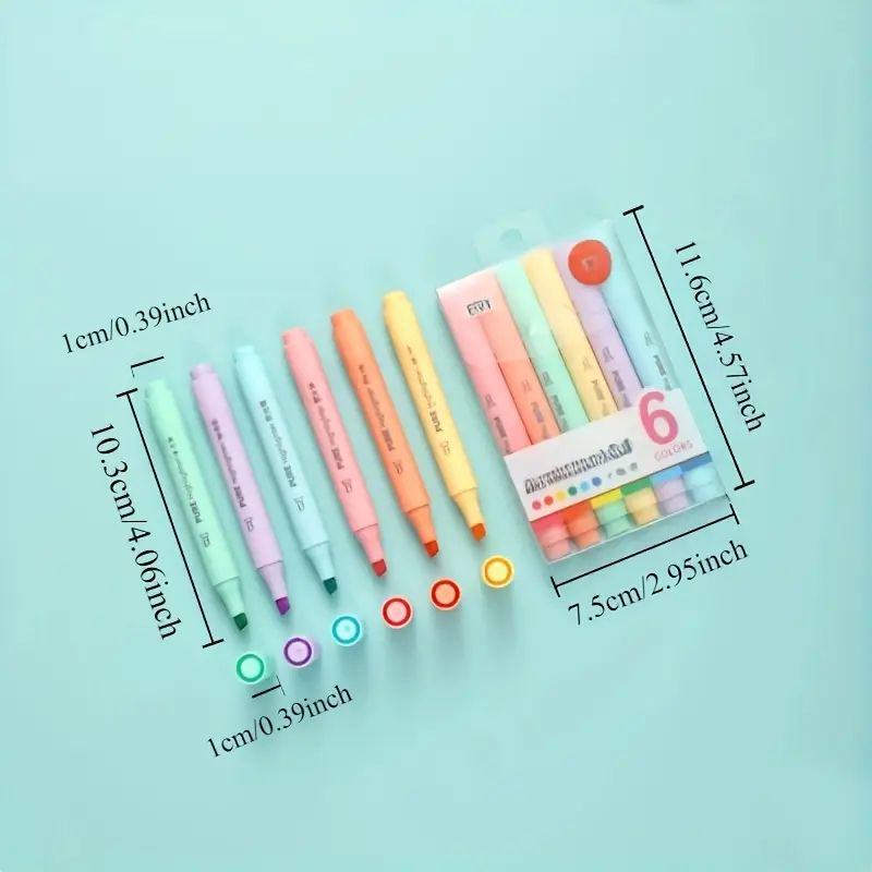 Pastel Highlighters - Set of 6