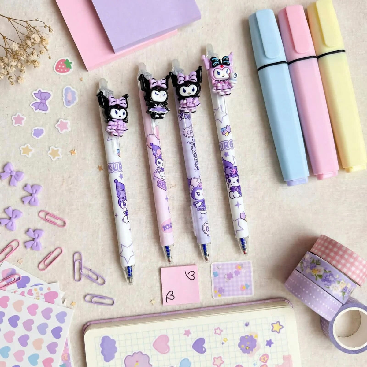 Purple Kuromi - Erasable Press Gel Pen