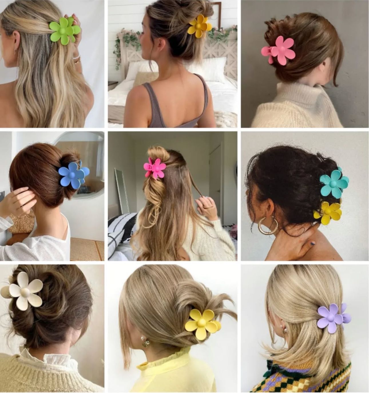 Flower- Hair Claw (Set of 3)