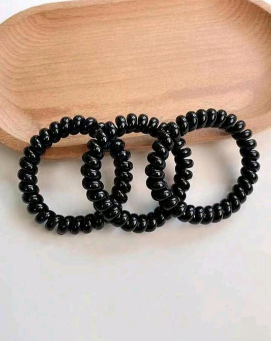 BLACK - HAIR TIE SET OF 3