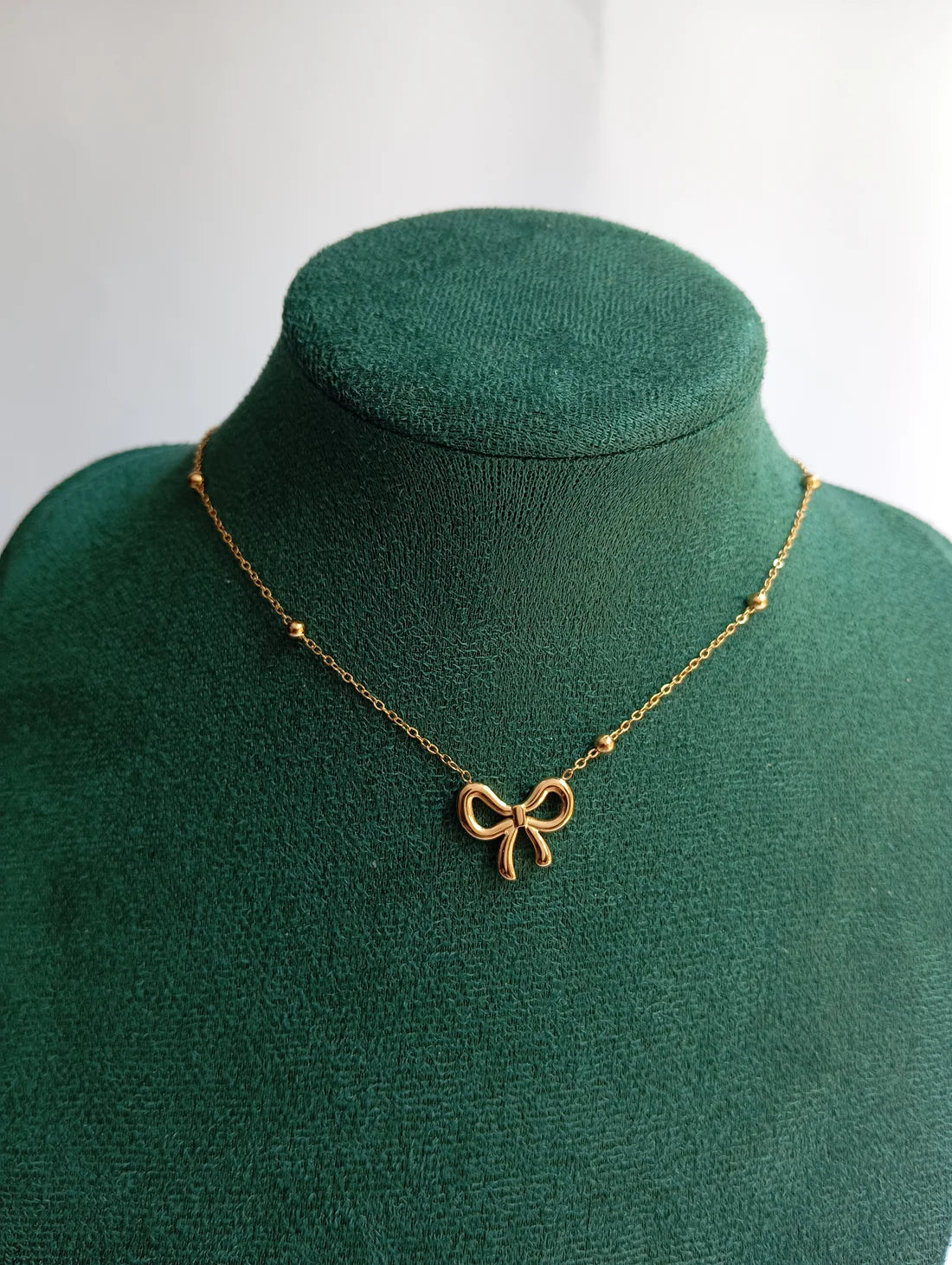 Stainless Steel Bow - Necklace