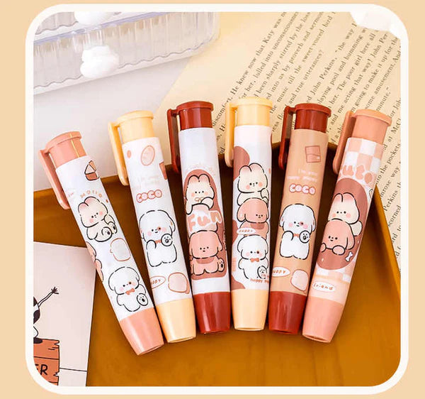 Cute Puppy Brown - Press Eraser