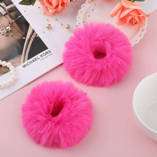Fuzzy Hot Pink - Scrunchie
