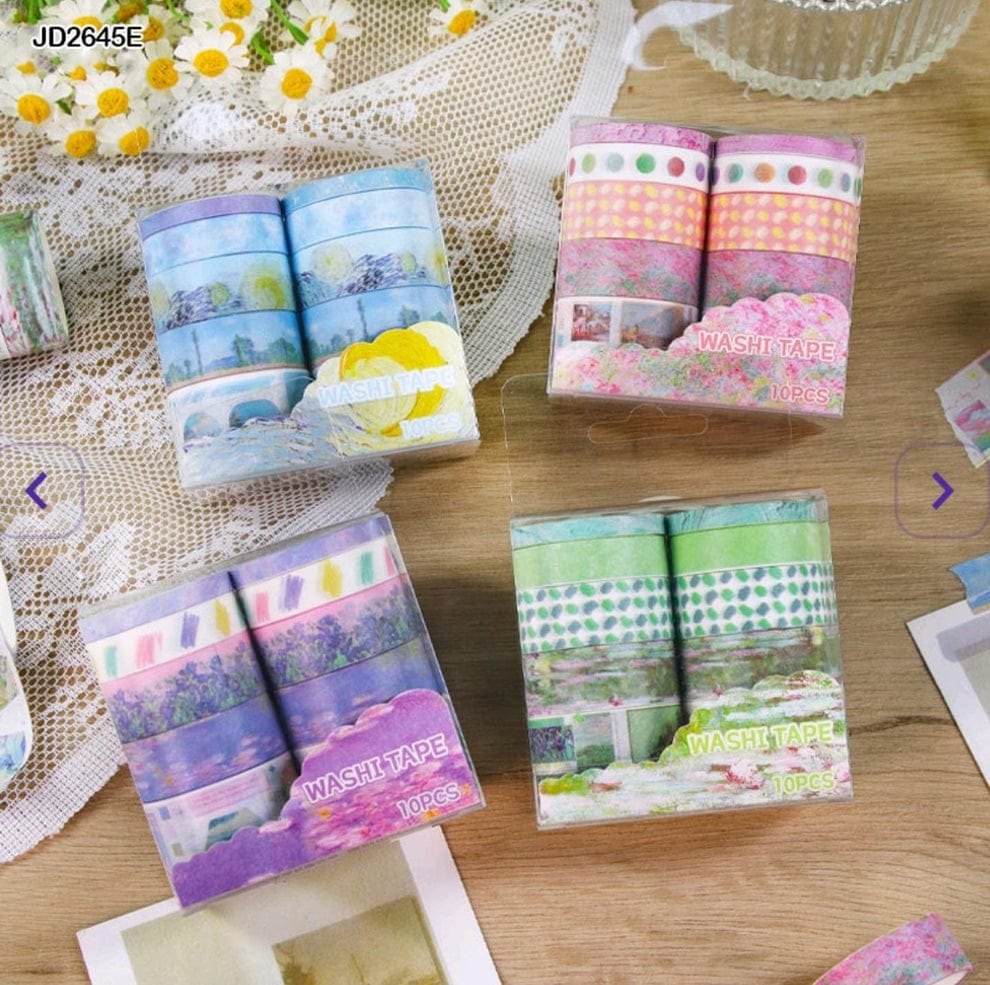 AESTHETIC SCENIC - WASHI TAPE SET OF 10 - STATIONERYSTUDIO