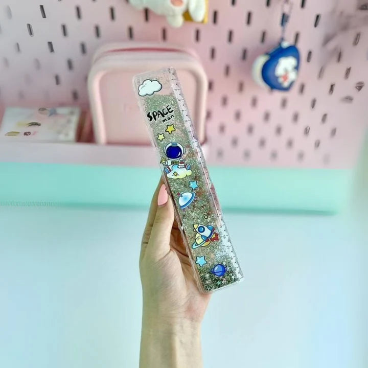 Astronaut Space Boy Glitter Water - Ruler