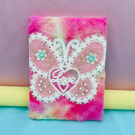 Butterfly - fluffy journal - STATIONERYSTUDIO