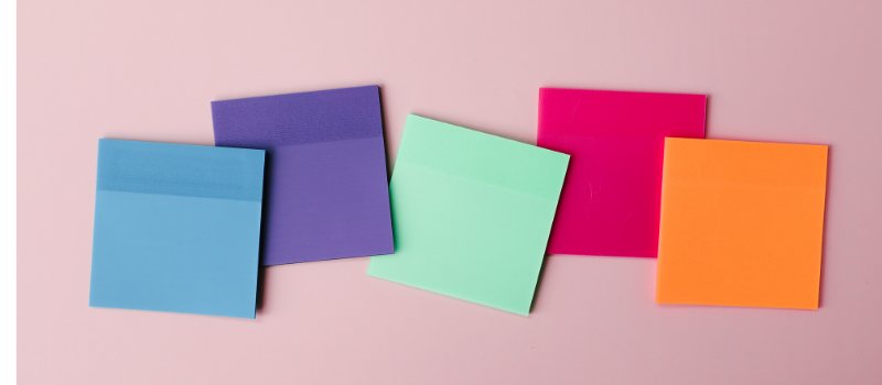 COLORED TRANSLUCENT TRANSPARENT STICKY NOTE - STATIONERYSTUDIO