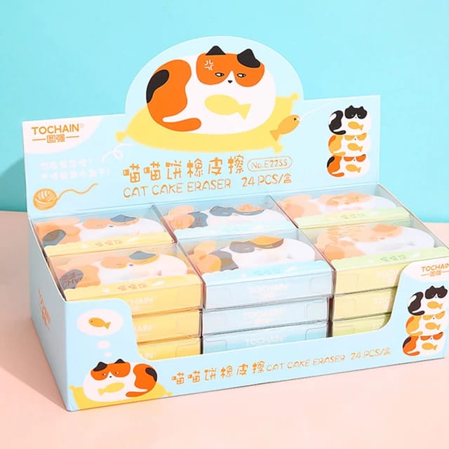 CUTE CAT - CAKE ERASER - STATIONERYSTUDIO