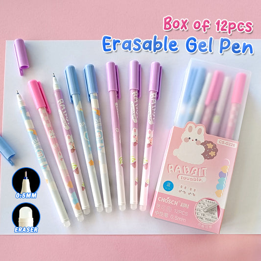 CUTE RABBIT ERASABLE - GEL PEN SET