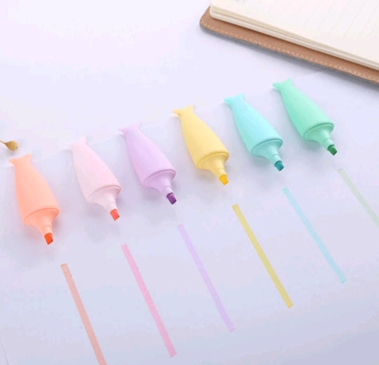 FISH HIGHLIGHTER SET OF 6 - STATIONERYSTUDIO