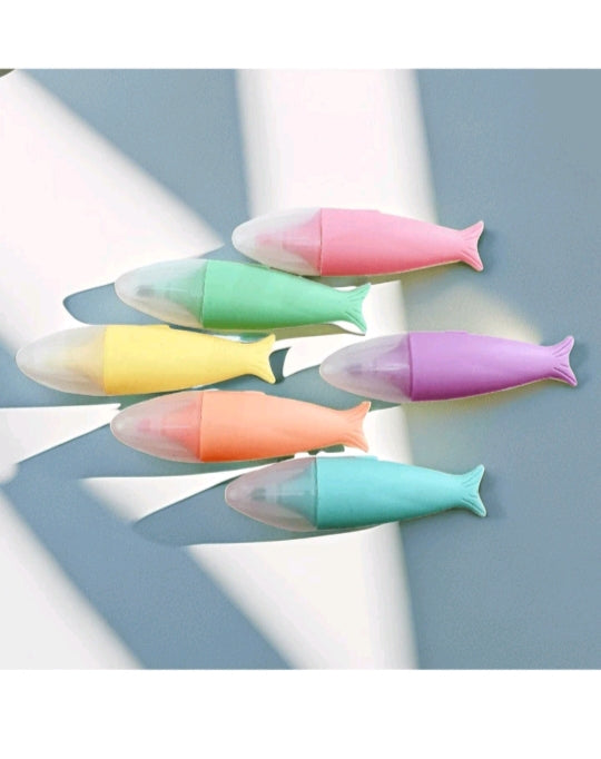 FISH HIGHLIGHTER SET OF 6 - STATIONERYSTUDIO