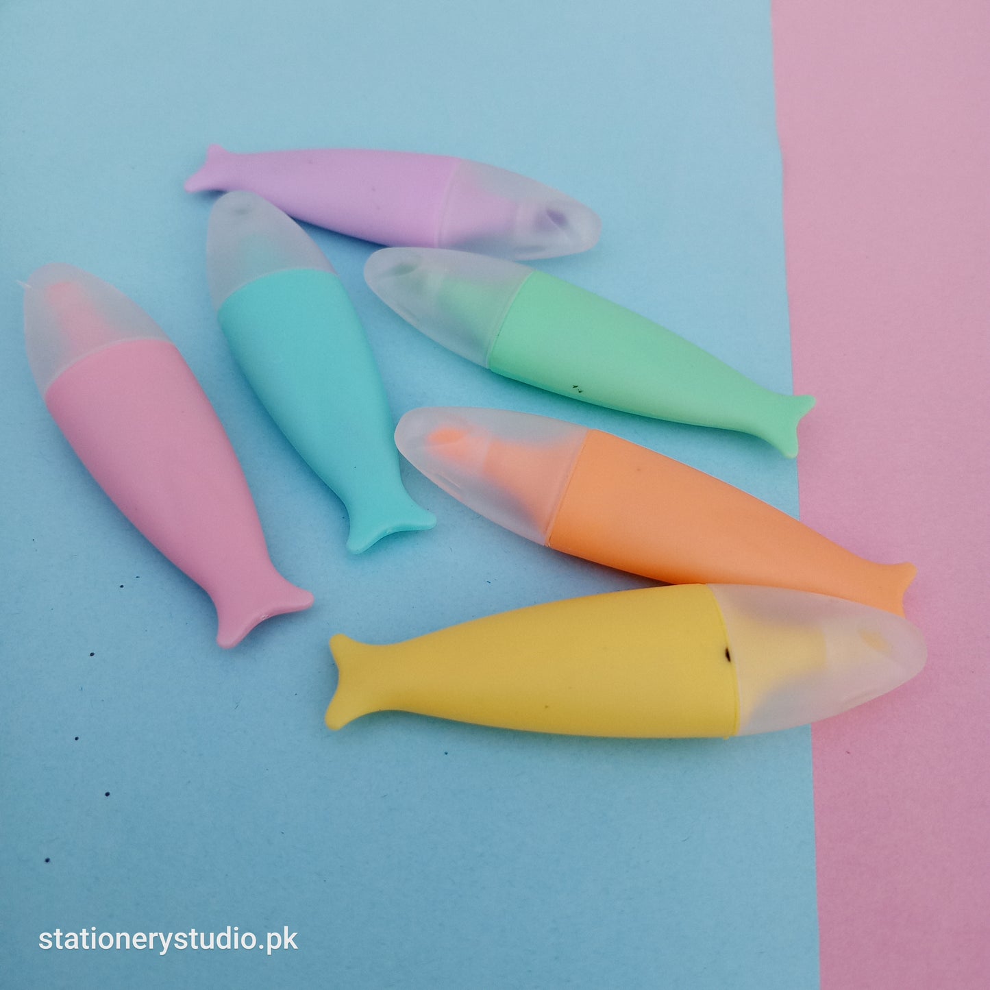 FISH HIGHLIGHTER SET OF 6 - STATIONERYSTUDIO