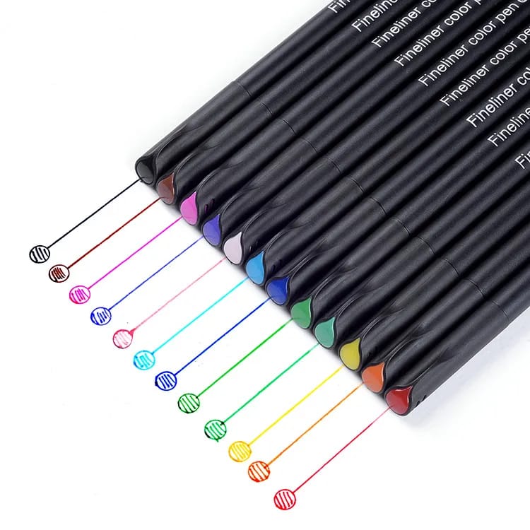 GIORGIONE SIGNATURE FINE LINER COLOR - PEN SET OF 12 - STATIONERYSTUDIO