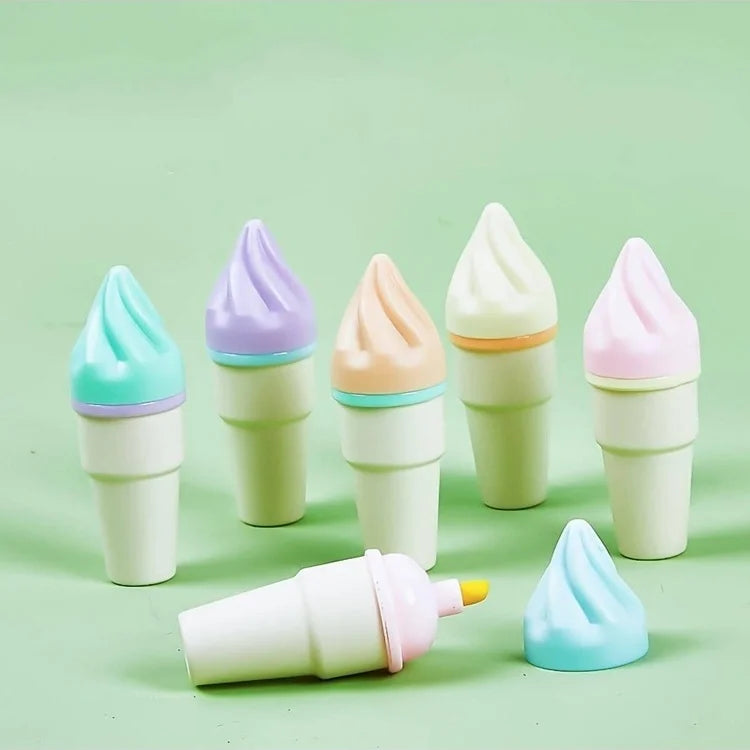 Ice Cream Cone - Highlighter Set of 6