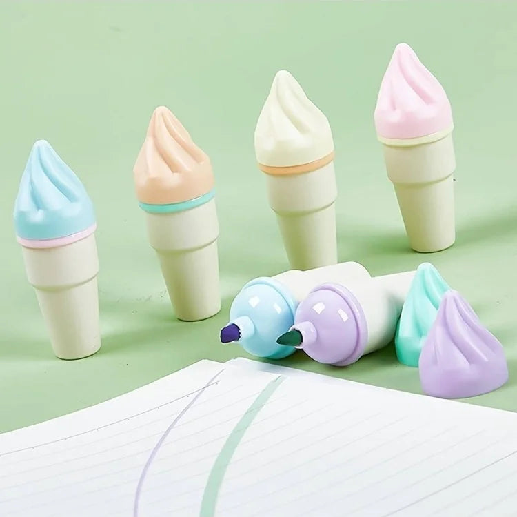 Ice Cream Cone - Highlighter Set of 6