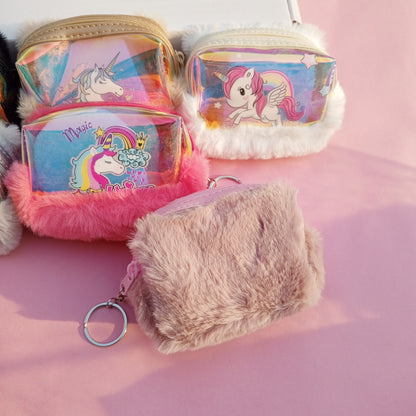 PLUSHIE UNICORN COIN POUCH - KEYRING