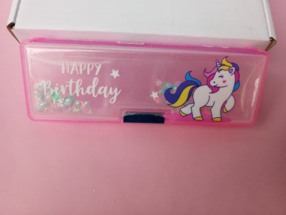 UNICORN TRANSPARENT PENCIL CASE