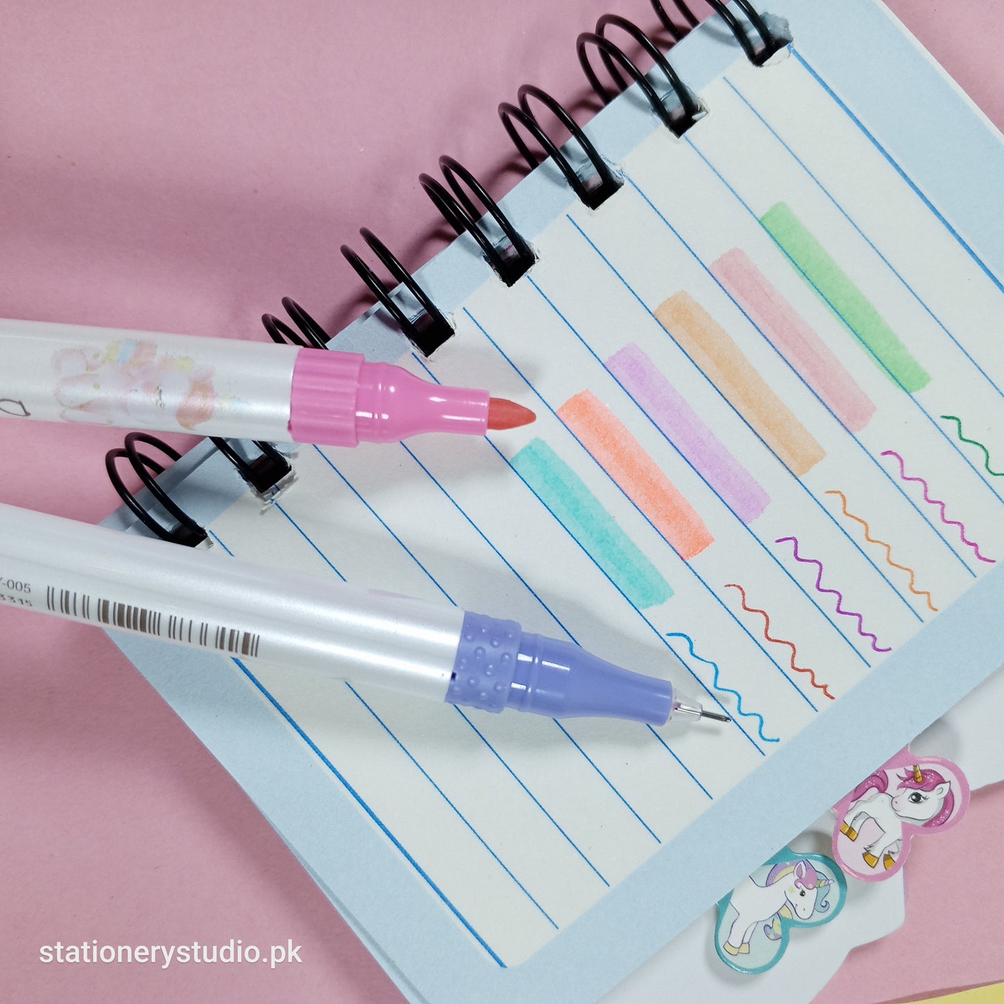 DUAL - HIGHLIGHTER & FINELINER (SET OF 6)