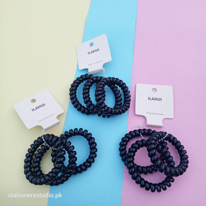 BLACK - HAIR TIE SET OF 3