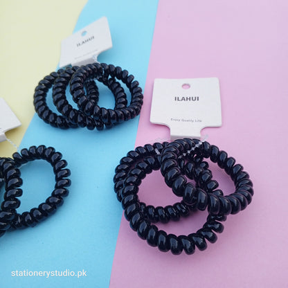 BLACK - HAIR TIE SET OF 3