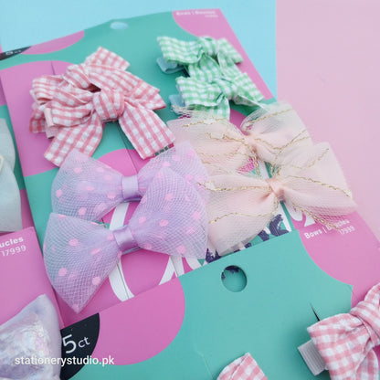 PINTERESTRY BOWS - HAIR CLIP SET OF 8