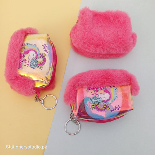 PLUSHIE UNICORN COIN POUCH - KEYRING