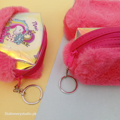 PLUSHIE UNICORN COIN POUCH - KEYRING