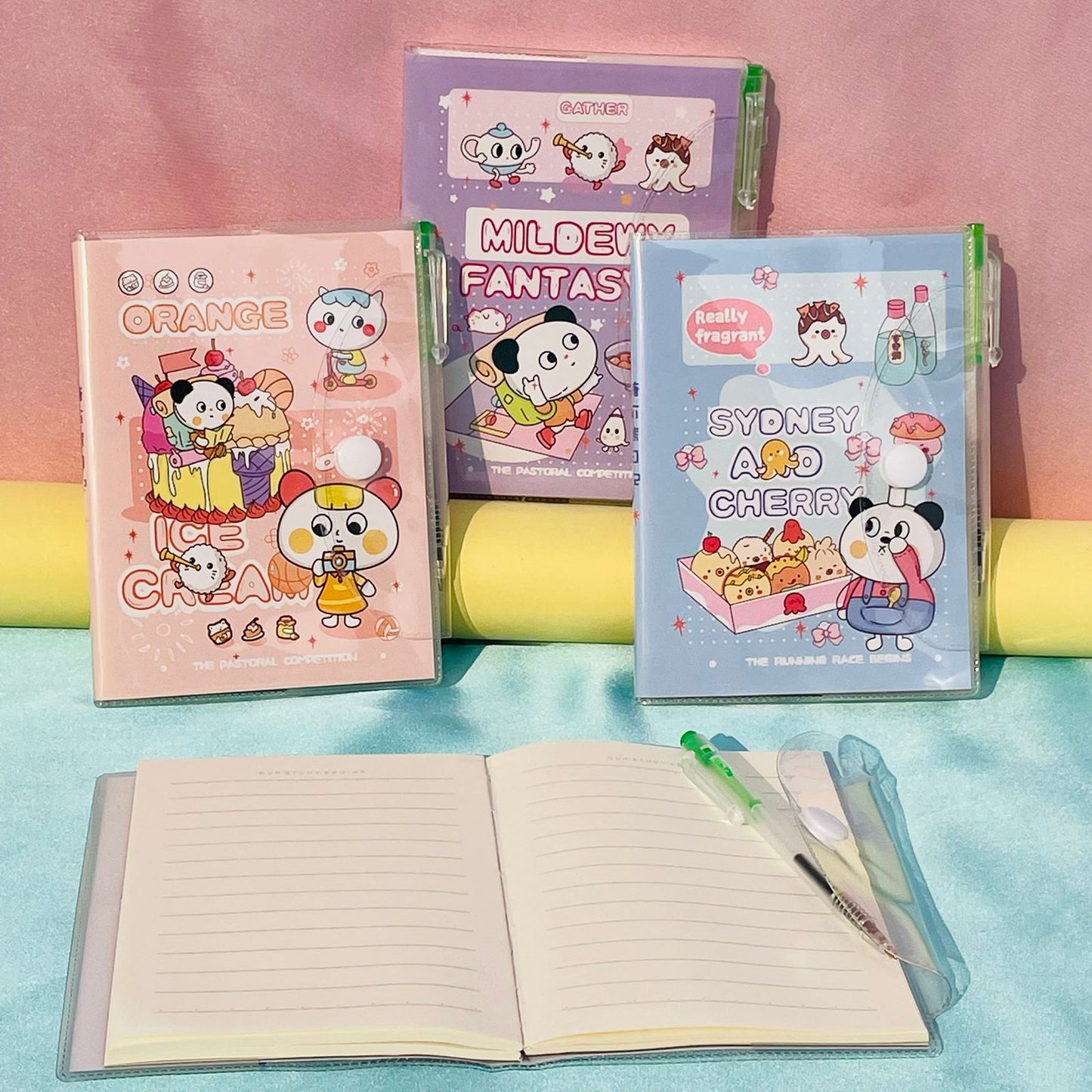 KAWAI BEARY NOTEBOOK - WITH PEN - STATIONERYSTUDIO