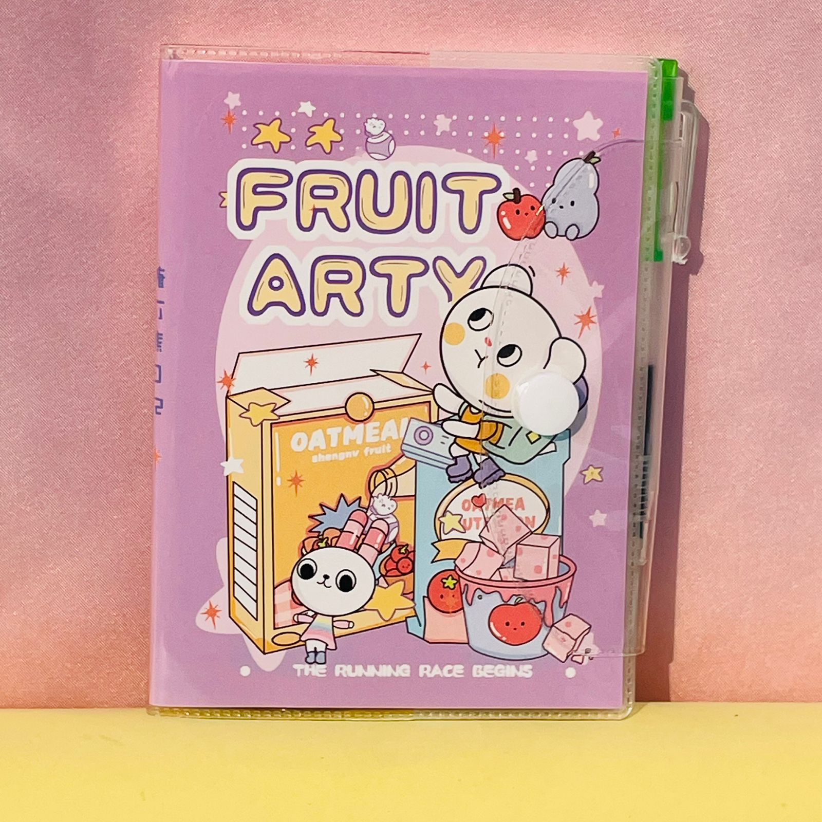 KAWAI BEARY NOTEBOOK - WITH PEN - STATIONERYSTUDIO