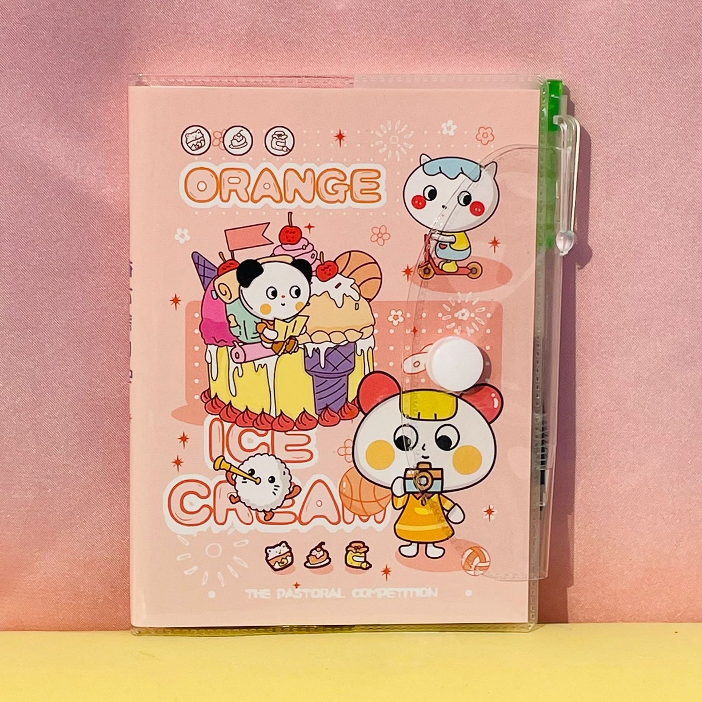 KAWAI BEARY NOTEBOOK - WITH PEN - STATIONERYSTUDIO