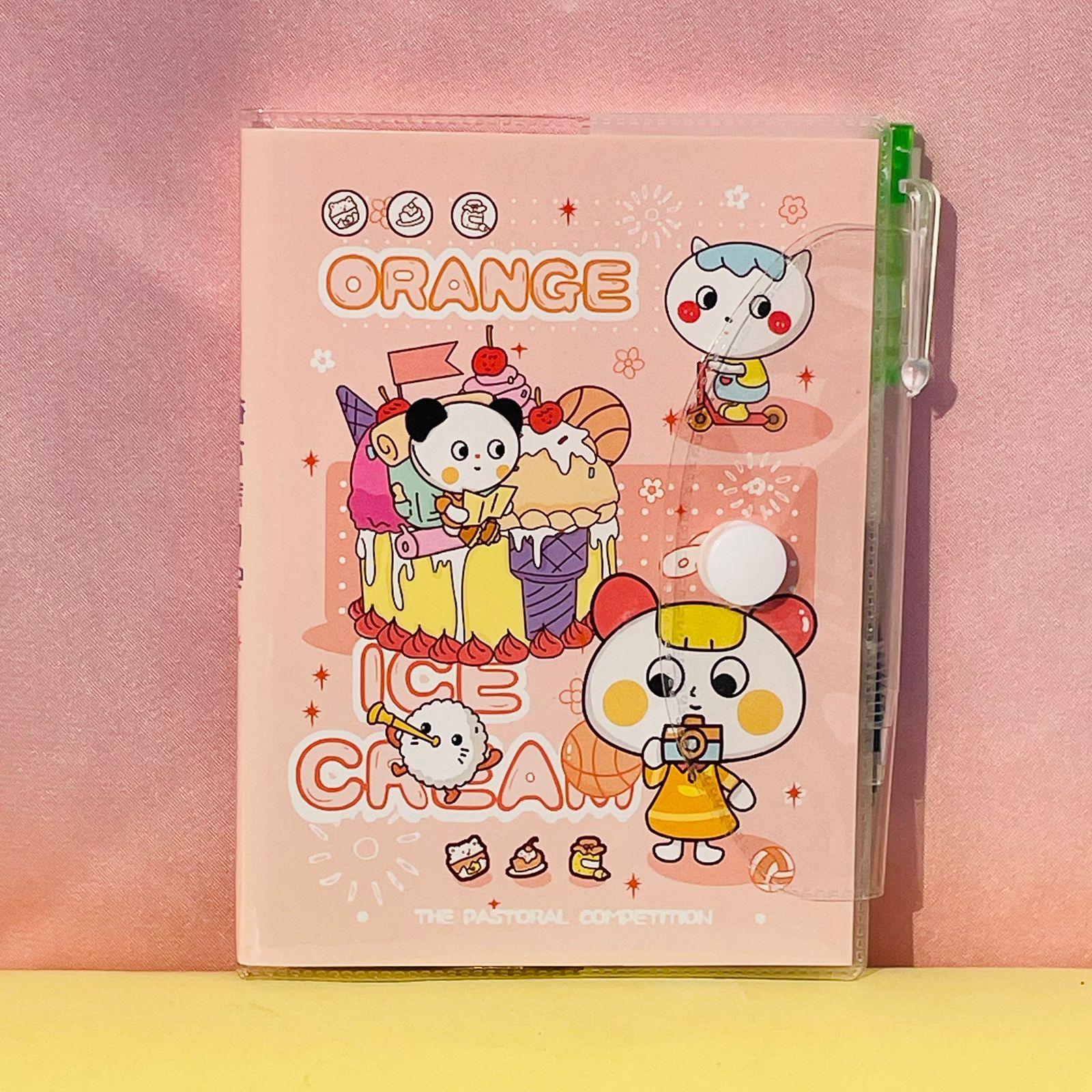 KAWAI BEARY NOTEBOOK - WITH PEN - STATIONERYSTUDIO