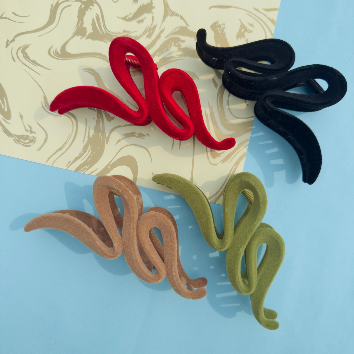 Korean Velvet - Hair Claws